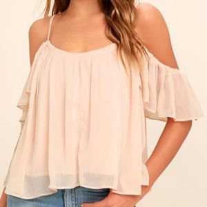 Lulus Blush Pink Off-the-Shoulder Top